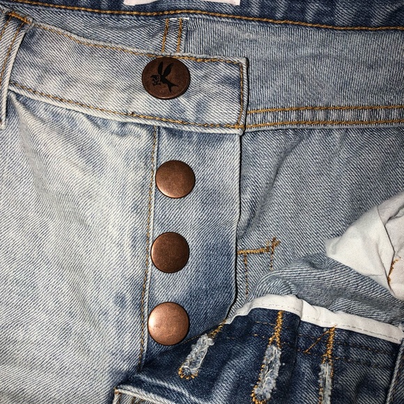 ONE TEASPOON Chargers Denim Distressed Shorts - Picture 3 of 8